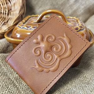 Domborított díszítésű kártyatartó, Táska & Tok, Pénztárca & Más tok, Kártyatartó & Irattartó, Bőrművesség, MESKA