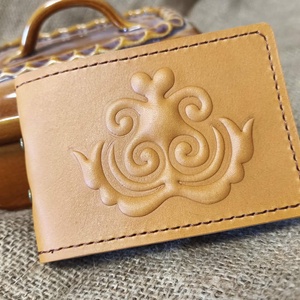 Domborított díszítésű kártyatartó, Táska & Tok, Pénztárca & Más tok, Kártyatartó & Irattartó, Bőrművesség, MESKA