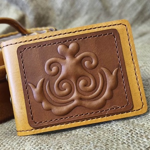 Domborított díszítésű kártyatartó, Táska & Tok, Pénztárca & Más tok, Kártyatartó & Irattartó, Bőrművesség, MESKA