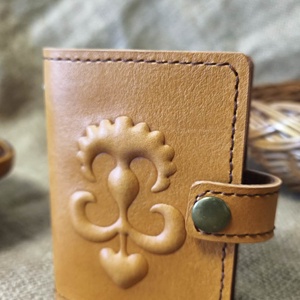 Domborított díszítésű kártyatartó, Táska & Tok, Pénztárca & Más tok, Kártyatartó & Irattartó, Bőrművesség, MESKA