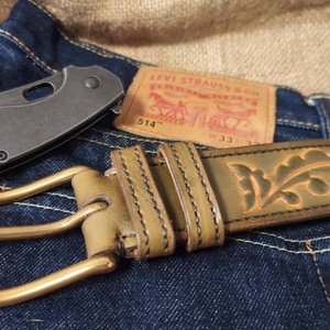 Torockói mintás domborított bőr öv - ruha & divat - öv & övcsat - öv - Meska.hu