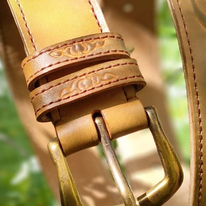 Tulipános bőr öv - ruha & divat - öv & övcsat - öv - Meska.hu