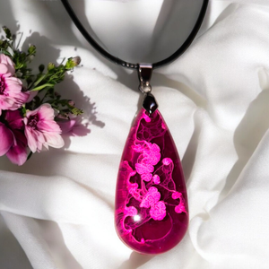 Nyaklánc rózsaszín medállal, Ékszer, Nyaklánc, Medálos nyaklánc, Ékszerkészítés, Mindenmás, MESKA