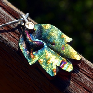 Szecessziós Hamsa Antik üvegből - Meska.hu