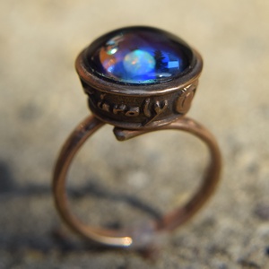 Róth Miksa üvegéből belvárosi palotaüveg gyűrűje - Meska.hu