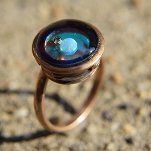 Róth Miksa üvegéből belvárosi palotaüveg gyűrűje -  - Meska.hu