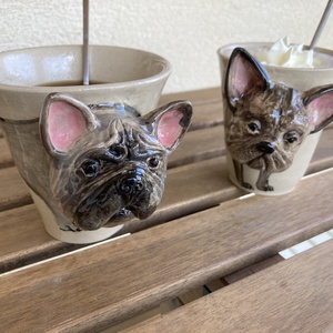 Francia bulldog bögre, kis-kedvenced bögreként megformázva, Otthon & Életmód, Konyhafelszerelés, tálalás, Tálalás, Bögre & Csésze, Kerámia, Szobrászat, MESKA