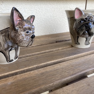 Francia bulldog bögre, kis-kedvenced bögreként megformázva - otthon & lakás - konyhafelszerelés, tálalás - tálalás - bögre & csésze - Meska.hu