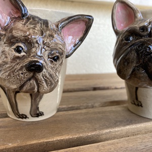 Francia bulldog bögre, kis-kedvenced bögreként megformázva - otthon & életmód - konyhafelszerelés, tálalás - tálalás - bögre & csésze - Meska.hu