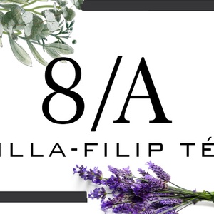 Villa-Filip tér 8/A házszámtábla levendulával - Meska.hu