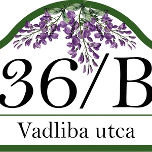 Házszám tábla lilaakáccal - Meska.hu