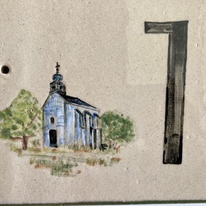 Téglalap formájú házszámtábla szőlővel, festett - otthon & életmód - ház & kert - házszám - Meska.hu