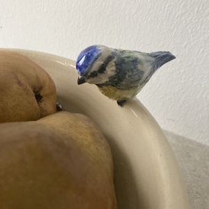 Kékcinegés gyümölcsös tál, kínáló - otthon & életmód - konyhafelszerelés, tálalás - tálalás - kínálótál - Meska.hu