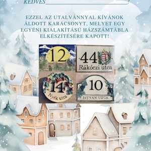 Ajándékutalvány kerámia házszámtáblára - Meska.hu