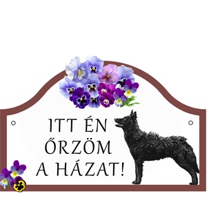 Itt én őrzöm a házat! Figyelemfelkeltő (KUTYÁS) tábla, Otthon & Életmód, Ház & Kert, Házszám, Kerámia, Szobrászat, MESKA