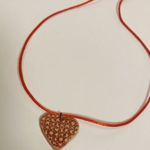 Kerámia szív medál - ékszer - nyaklánc - bogyós nyaklánc - Meska.hu