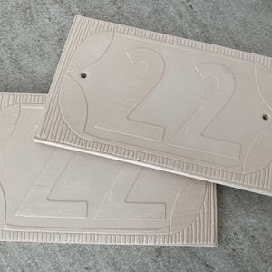 Téglalap formájú házszámtábla számmal - otthon & életmód - ház & kert - házszám - Meska.hu