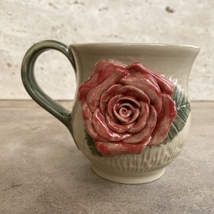 Rózsás bögre - Meska.hu