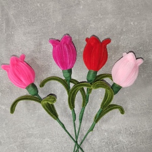 Zsenilia tulipán csomagolva  - otthon & életmód - virágdekoráció - virágok - szálas virág - Meska.hu