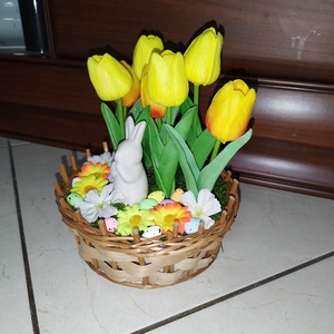 Húsvéti asztali dekoráció  - ünnepi díszek, dekorációk - húsvéti díszek és dekorációk - húsvéti asztaldíszek - Meska.hu