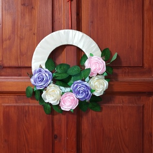 Rózsás kopogtató  - otthon & életmód - dekoráció - ajtó- és ablak dekoráció - ajtódísz & kopogtató - Meska.hu