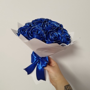 Királykék rózsa csokor  - otthon & életmód - virágdekoráció - virágok - virágcsokor - Meska.hu