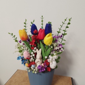 Húsvéti lakás dekoráció  - ünnepi díszek, dekorációk - húsvéti díszek és dekorációk - húsvéti virágos díszek - Meska.hu