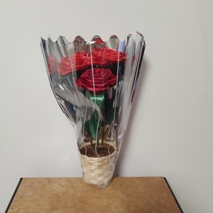 Anyák napi rózsa kosár  - otthon & életmód - virágdekoráció - virágdíszek - asztali virágdísz - Meska.hu