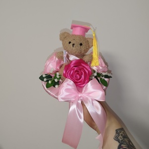 Ballagási macis csokor  - otthon & életmód - virágdekoráció - virágok - virágcsokor - Meska.hu