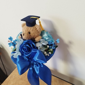 Ballagási macis csokor  - otthon & életmód - virágdekoráció - virágok - virágcsokor - Meska.hu