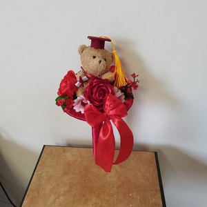 Ballagási macis csokor  - otthon & életmód - virágdekoráció - virágok - virágcsokor - Meska.hu