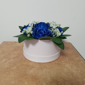 Kék rózsa box  - otthon & életmód - virágdekoráció - virágok - virágbox - Meska.hu