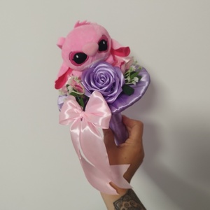 Stich-es ballagási csokor  - otthon & életmód - virágdekoráció - virágok - virágcsokor - Meska.hu