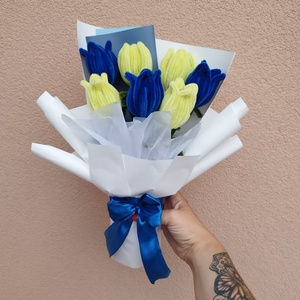 Tulipán csokor zseniliából  - Meska.hu
