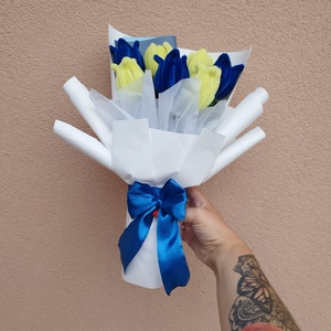 Tulipán csokor zseniliából  - otthon & életmód - virágdekoráció - virágok - virágcsokor - Meska.hu