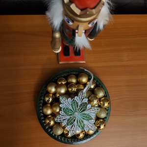  karácsonyfa dísz menta hópehely - karácsony - Meska.hu