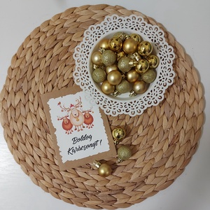 Rénszarvasos karácsonyi képeslap - otthon & életmód - papír, írószer - Meska.hu