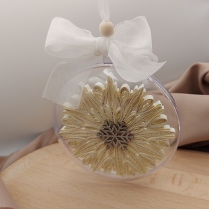 Karácsonyi gömbdísz - hópihe fehér - karácsony - karácsonyi lakásdekoráció - karácsonyfadíszek - Meska.hu