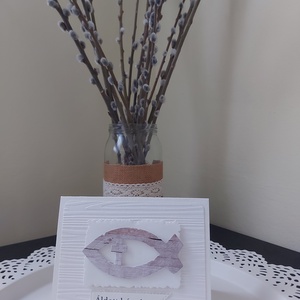 Húsvéti képeslap - húsvéti halas - otthon & életmód - papír, írószer - ajándékozás kellékei - képeslap, üdvözlőlap - Meska.hu