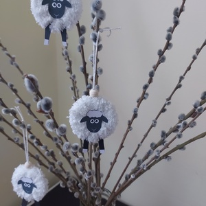 Húsvéti akasztós dísz szett- bárányok 1. - otthon & életmód - dekoráció - fali és függő dekoráció - függődísz - Meska.hu