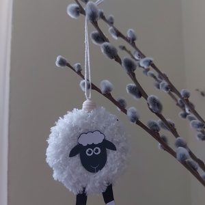 Húsvéti akasztós dísz szett- bárányok 1. - otthon & életmód - dekoráció - fali és függő dekoráció - függődísz - Meska.hu