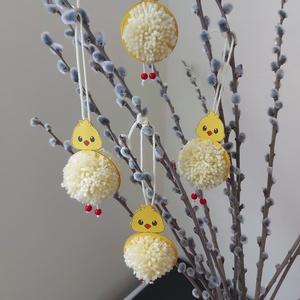 Húsvéti akasztós dísz szett- csibe, Otthon & Életmód, Dekoráció, Fali és függő dekoráció, Függődísz, Papírművészet, Mindenmás, MESKA