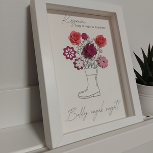 Anyák napi képkeret 1. - csizmás - otthon & életmód - dekoráció - kép & falikép - 3d képek - Meska.hu