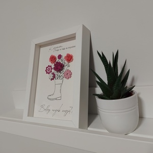 Anyák napi képkeret 1. - csizmás - otthon & életmód - dekoráció - kép & falikép - 3d képek - Meska.hu