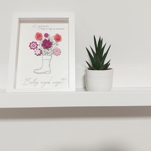 Anyák napi képkeret 1. - csizmás - otthon & életmód - dekoráció - kép & falikép - 3d képek - Meska.hu