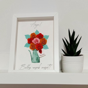 Anyák napi képkeret 3. - narancs névre szóló - otthon & életmód - dekoráció - kép & falikép - 3d képek - Meska.hu