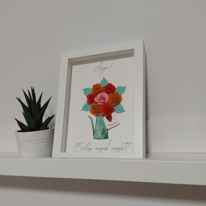 Anyák napi képkeret 3. - narancs névre szóló - otthon & életmód - dekoráció - kép & falikép - 3d képek - Meska.hu