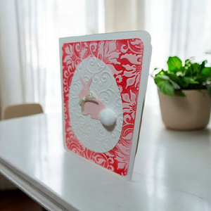 Húsvéti képeslap - nyuszi tojásban - otthon & életmód - papír, írószer - ajándékozás kellékei - képeslap, üdvözlőlap - Meska.hu