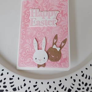 Húsvéti képeslap - nyuszik 1., Otthon & Életmód, Papír, írószer, Ajándékozás kellékei, Képeslap, üdvözlőlap, Papírművészet, Mindenmás, MESKA