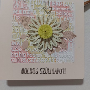 Születésnapi képeslap margarétás - Meska.hu
